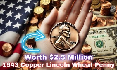 Rare 1943 Copper Lincoln Wheat Penny Worth $2.5 Million, Still In Circulation